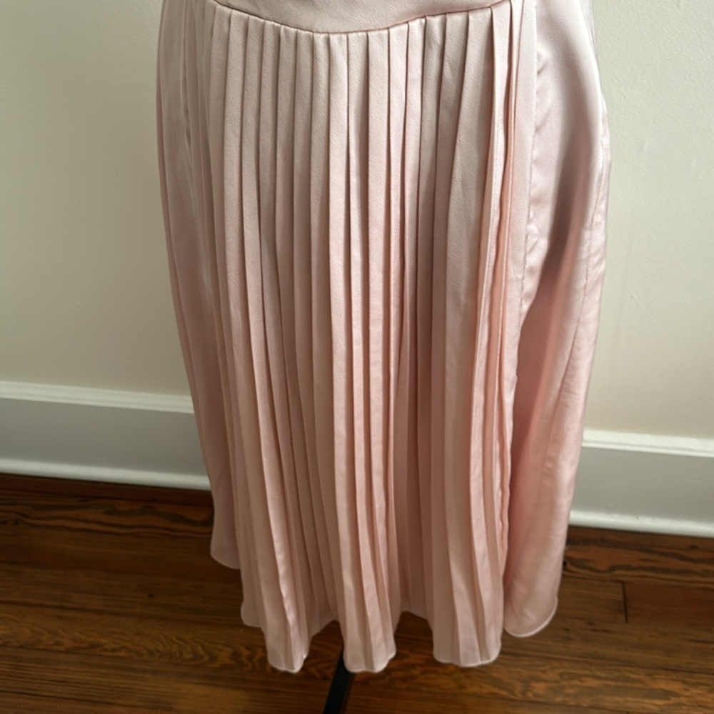 Great Jones Ruffle V Neck Pale Pink Blush Dress Size 6 - Picture 5 of 7